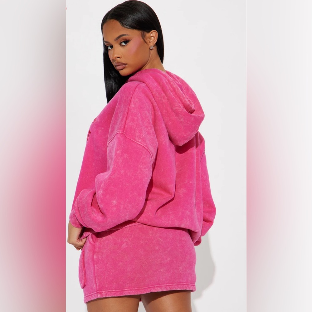 Fashion Nova 2-Piece Expensive & Difficult Acid Washed Pink Fleece Set - XS - BN - Picture 6 of 8